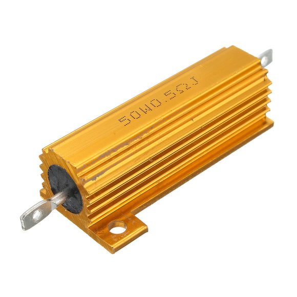 50W 0.5R 1R 2R 2.2R 4R 6R 8R 10R 20R Ohm Aluminum Shell Power Case Wirewound Resistor