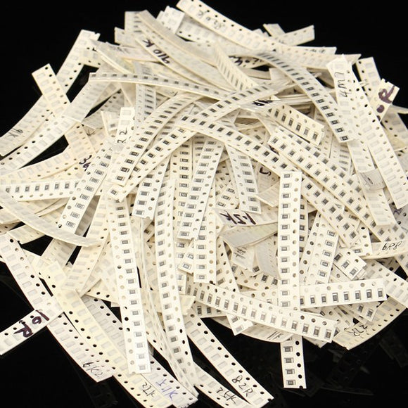 3400 Pcs 0R~10MR 170 Value 1/4W 5% 1206 Chip Fixed SMD Resistor Kit