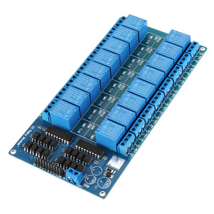 LM2596 16 Relay Trigger 12V Power Control Module with Optocoupler Protection