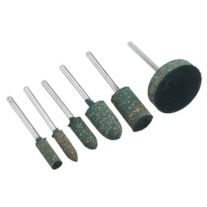 HILDA 6pcs 3mm Sesame Rubber Polishing Grinding Head for Polishing Metal Wood Grinder Rotary Tools