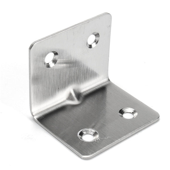 Stainless Steel Corner Brace Joint Right Angle Bracket 4 Holes