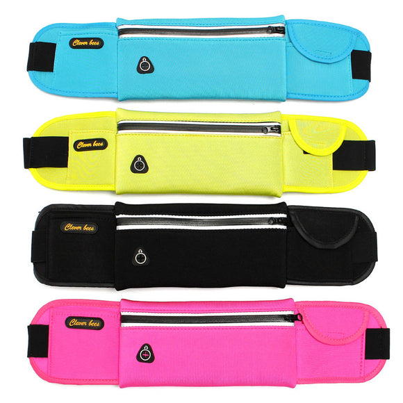 Unisex Waist Packs Bags Travel Cycling Jogging Sport Bag Belt Phone Pouch with Reflective Stripes