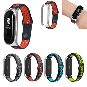 Bakeey Metal Shell Air Hole Watch Band Soft Wrist Band for Xiaomi Mi Band 3