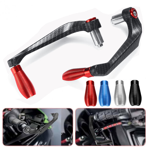 Carbon Fiber Motorcycle Motorbike Handlebar Grip Aluminum Alloy Protective Guards Bar