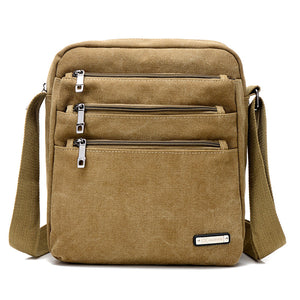 Men Canvas Outdoor Crossbody Bags Leisure Multi-Function Shoulder Bags