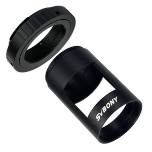 SVBNOY F9162A-W2054A Full Metal Spotting Scope Camera Adapter Fits Eyepiece O.D. 47.5mm w/ T-Ring