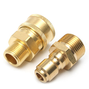 2pcs 3/8 Inch Quick Connectors M22 External Thread Coupling Connectors