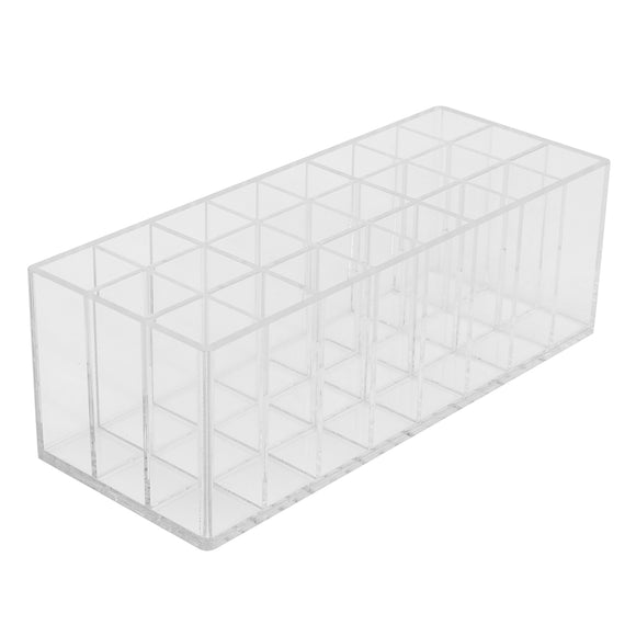 Acrylic Lipstick Organizer Lip Gloss Makeup Holder & 24 Spaces Cosmetics Storage Display