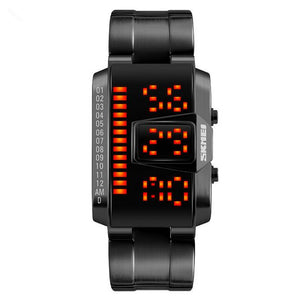 Men's Waterproof Sport LED Electronic Watch Steel Strip Casual Fashion Watch