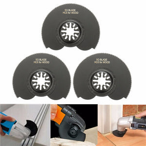 3pcs 88mm High Carbon Steel Semicircle Flush Saw Blades Ocsillating Multitool Accessories