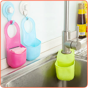 Sink Bathroom Hanging Strainer Organizer Storage Sponge Holder Bag Kitchen Tools