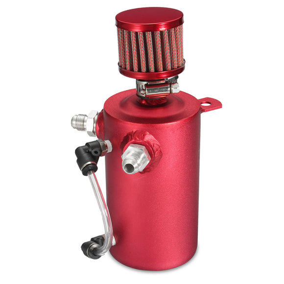 Universal Car 750ml Aluminum Catch Can Reservoir Fuel Tank with Breather Filter