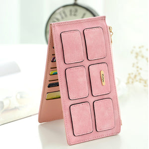 Women PU Leather Square Card Holder Phone Wallet Phone Bag