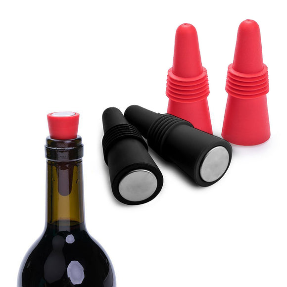 Minleaf Silicone Reusable Wine Bottle Stopper Beverage Bottle Stoppers