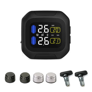 CAREUD M3 TPMS Waterproof Tire Pressure Monitor System LCD Display Motorcycle Real Time Wireless