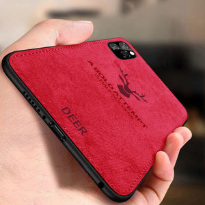 BAKEEY Deer Canvas Cloth Shockproof Protective Case for iPhone 11 6.1 inch