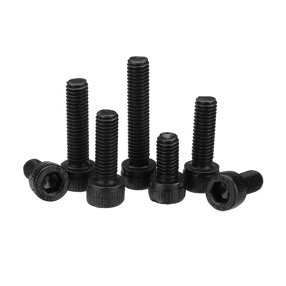 Suleve M5CH3 50Pcs M5 12.9 Grade Carbon Steel Hex Socket Cap Head Screw 8-30mm Optional Length