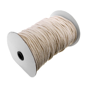 4mm Braided Cotton Rope 3 Strands Natural Braided Twisted Cotton Cord Rope Multifunctional Tools