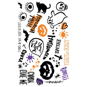 Halloween Horror Ghost Pumpkin Cat Personality Waterproof Tattoo Stickers