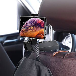 Baseus Foldable Adjustable Clip Car Backseat Hook Stand Headrest Holder for Xiaomi Smart Phone