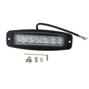 10-30V 6 LED Car Aluminum Alloy Flush Mount Flood Work Light Bar Driving Reverse Lamp