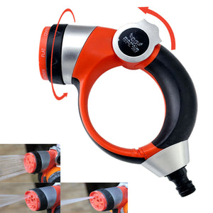 7 Spraying Function Handle Push Adjustable Spray Nozzle Garden High Pressure Watering Sprayer