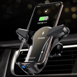 Licheers Metal Glass Gravity Air Vent Car Phone Holder 360 Rotation For 4.0-6.5 Inch Smart Phone