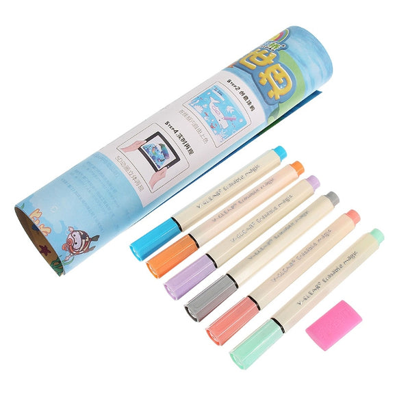 6 Colors Magic Invisible Watercolor Pen Temperature Change Pen AR Edible Pen Disappearing Pen