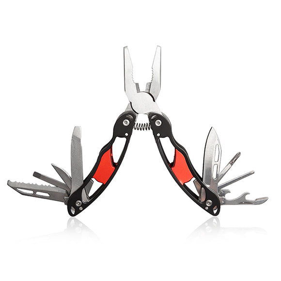 12 In 1 Stainless Steel Multifunctional Folding Plier Pocket Survival Tool Screwdriver Knife Cutter