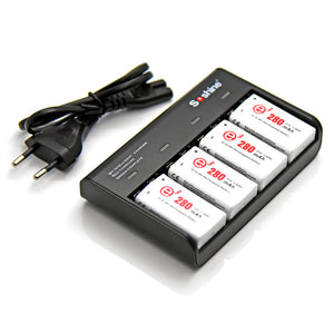 Soshine V4 Smart LCD Display 4 Slot Lithium-ion LiFePO4 9V Rechargeable Battery Charger