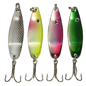 4Pcs Metal Spinner Spoon Sequins Fishing Lure Fishing Sequins Bait Halleluyah 5cm