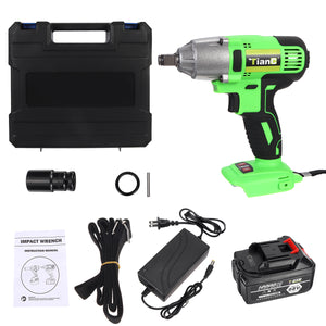 98VF 12000mAh Electric Cordless Impact Wrench Drill High Torque Power Repair Tools Kit