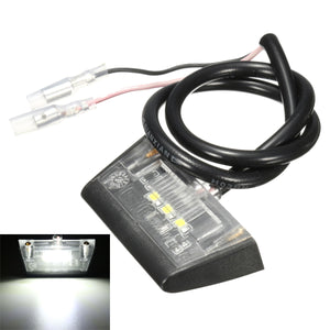 12V 3 LED Number License Rear Plate Light For Motorcycle Quad Bike E-marked