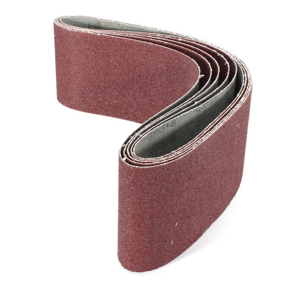 5pcs 60 Grit Sanding Belts 100x915mm Aluminum Oxide Abrasive Sanding Belts