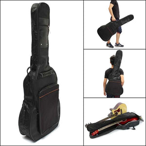 41 Thick Padded Guitar Bag Carry Case Double Shoulder Straps Black"