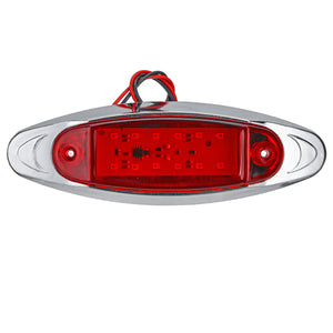 4Pcs Red 24V LED Side Marker Light Flash Strobe Emergency Warning Lamp For Boat Car Truck Trailer