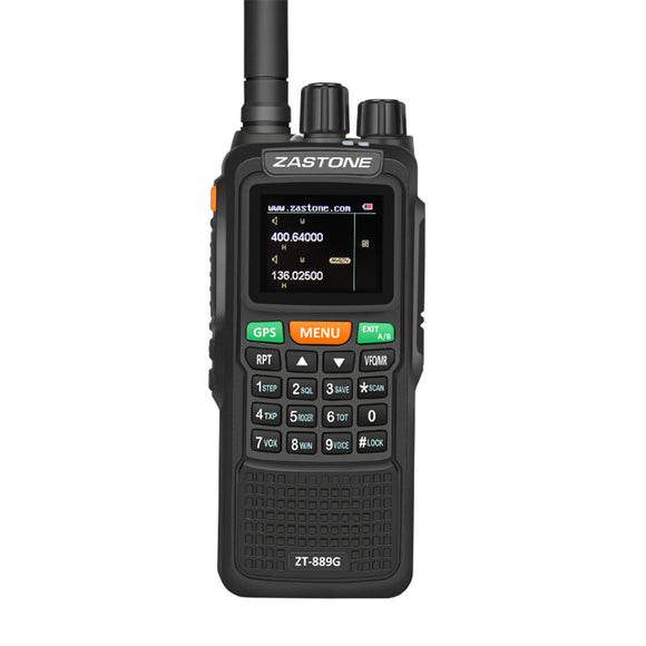 Zastone 889G GPS 10KM Walkie Talkie 10W 999CH UHF 400-520 VHF134-174MHz CB Two Way Radio Transceiver
