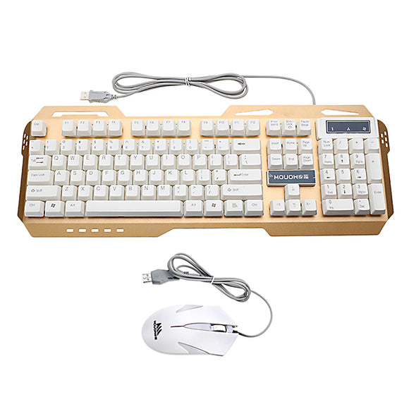 Mouow T18 104 Keys Backlight Mechanical feeling Gaming Keyboard and Optical Mouse Suit