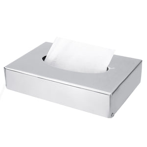 Tissue Container Box Chrome Colour Cover Hotel Bedroom Office Napkin Paper Holder