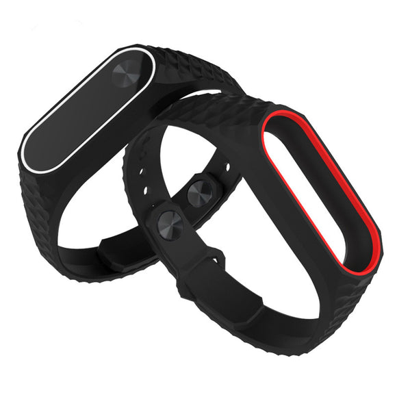 Mijobs Double Colorful Replacement Silicone Wrist Strap for XIAOMI Miband 2