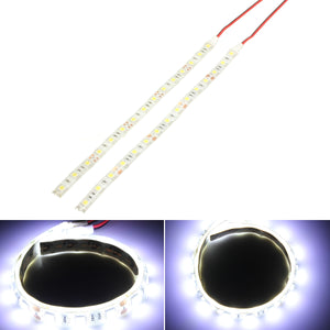 2pcs 25cm 12V White 5050 Waterproof 15 LED Strip Light For Motorcycle Car Caravan Boat