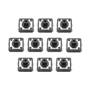 50pcs Tact Switch SMT SMD Tactile Membrane Switch Push Button 12x12x7.3mm