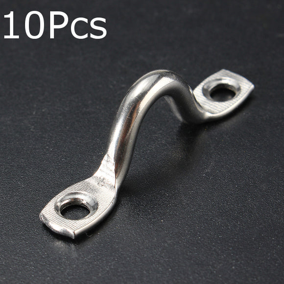 10Pcs Stainless Steel Boat Marine Canopy Bimini Pad Eye Strap Loop 5mm