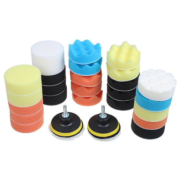 31pcs 3 Inch Polishing Pad Buffing Pads Buffer Sponge Foam Kits Set for Polishing Waxing