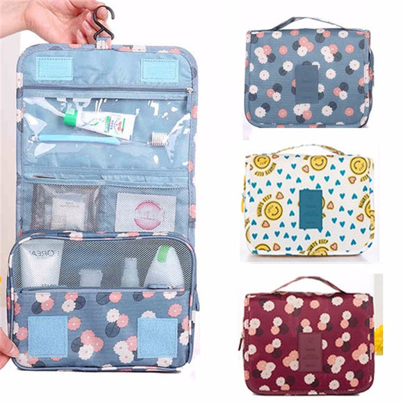 Women Waterproof Foldable Travel Organizer Bathroom Storage Cosmetic Bags Hanging Toiletry Bags