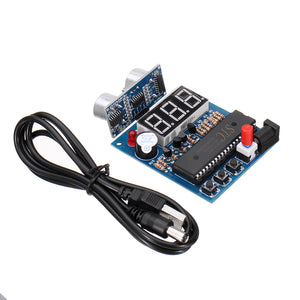 51Single Chip + HC-SR04 Ultrasonic Ranging Sensor Module Ultrasonic Range Finder Reversing Radar Alarm with Display