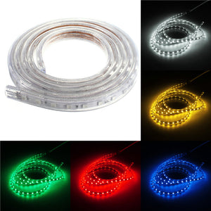 Waterproof IP67 2M 60SMD 5050 Red/Blue/Green/Warm White/White/RGB LED Light Strip 220V