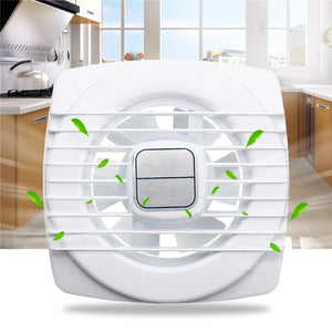 Pull Rope White Mini Fan Extraction Ventilation Wall Kitchen Bathroom Toilet Fan Hole