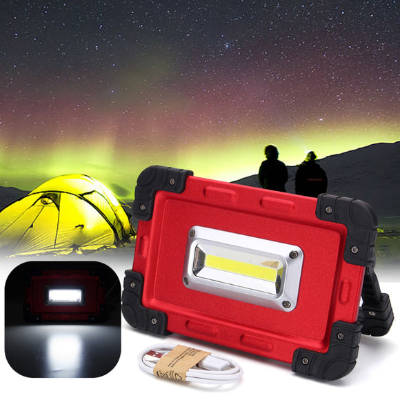 3.7V 30W 500LM 32LED COB USB Rechargeable Flood Light Spot Work Lamp Camping Tent Lantern