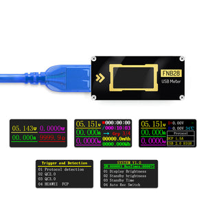 FNB28 Current And Voltage Meter USB Tester QC2.0/QC3.0/FCP/SCP Fast Charging Protocol Trigger Capacity Test